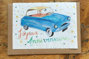 les cartes de Lulu "joyeux anniversaire"(voiture)
